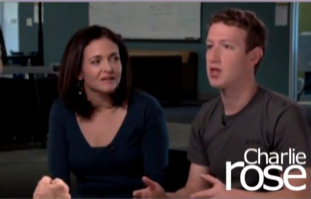 Facebook CEO馬克·扎克伯格(Mark Zuckerberg)與COO雪莉·桑德伯格(Sheryl Sandberg)參加電視脫口秀節(jié)目現(xiàn)場(chǎng)